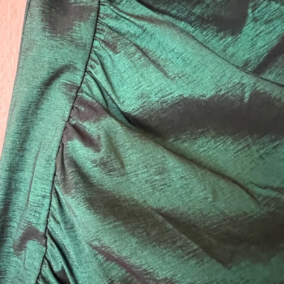 Formal Strapless Mini Dark Green Dress Size 6 - Picture 4 of 5